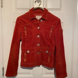 BCBG red/burnt orange corduroy jacket!